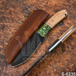6235 | Hand Forged Handmade High Carbon Steel Fulltang Skinner Knife | W/sheath