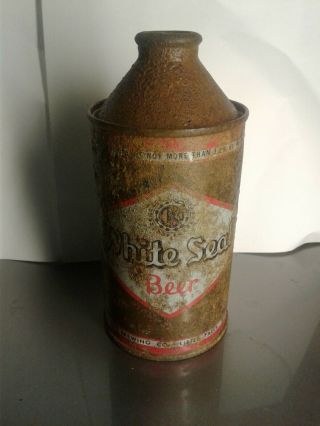 Old White Seal Cone Top Beer Can Dumper