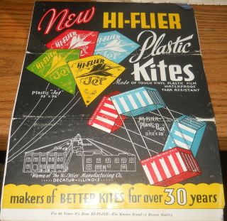 1960 Hi - Flier Plastic Kites Brochure & Order Form Price List