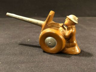 Vintage Manoil Barclay Die Cast Figurine Toy Soldier Anti - Tank Gun B145 145