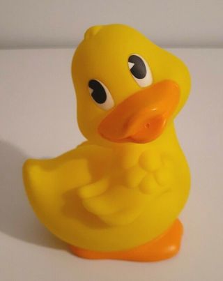 Vintage 1995 Tyco Ernies Rubber Duckie Sesame Street Yellow Duck Toy