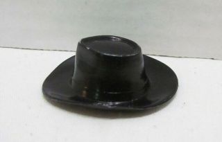 Hartland Vintage Black Cowboy Hat For Western Cowboy Rider Figure 1950s