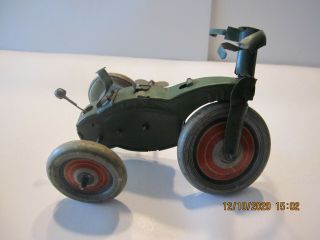 tin litho mechanical toys; tricycle and german gear ascessory; 3