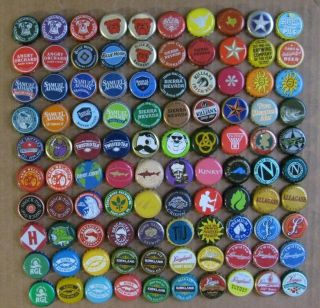 100 Mixed Different Colorful Usa Micro Craft Beer Bottle Caps