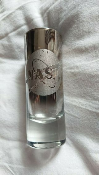 Nasa Kennedy Space Center Shot Glass Vintage Collectable Mirror Finish