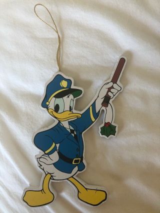 Kurt S.  Adler Disney Donald Duck Wooden Christmas Ornament