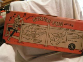 1959 Mattell Made Strum Fun Getar With The Box And Song Book And Pic