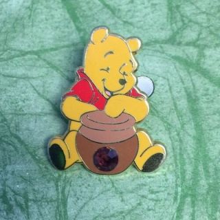Disney Winnie The Pooh Honey Pot Birthstone Month February Amethyst Jeweled Pin