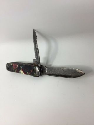Vintage Kent N.  Y.  City USA Two Blade Pocket Knife with Multi Color Handles 2