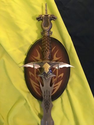 Decorative Sword With Tiny Hidden Dagger And Dragon Detail