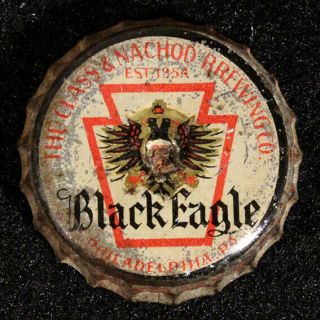 Black Eagle Pa Tax Cork Beer Bottle Cap Class & Nachod Philadelphia Pennsylvania