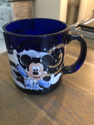 Walt Disney World 2008 Year Of A Million Dreams Mickey Mouse Mug Cup Blue