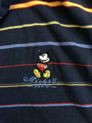 Striped Mickey Polo Shirt Xl