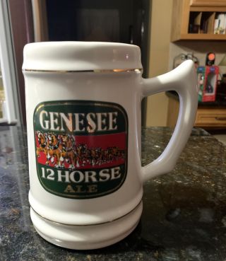 Vintage Genesee 12 Horse Ale Ceramic Beer Mug