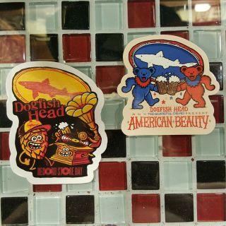 2x Dogfish Head Brewery Grateful Dead American Beauty & Record Store Day Sticker