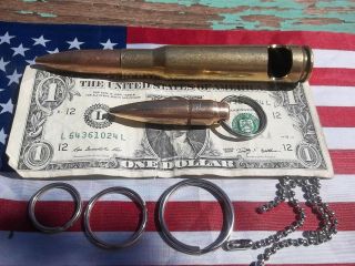 50 Cal Bmg Bullet Bottle Opener,  Hogs Tooth Key Ring 1 " The)