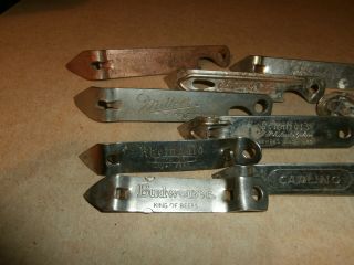 9 VTG can bottle openers various beer makers. 3