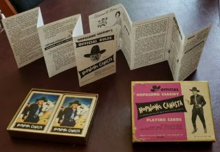 Hopalong Cassidy Canasta Playing Card Set 1950 W/rules Booklet