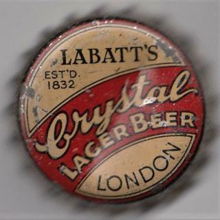 Labatt’s Crystal Lager Beer 2 London Ontario – Cork Lined Crown – Canada