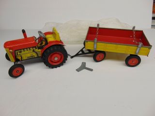 Schylling Tin - Litho Tractor & Trailer Wind - Up Toy,  - Ships