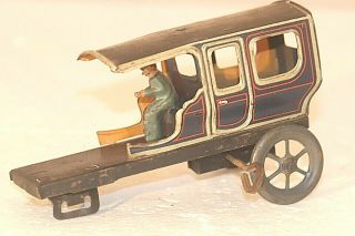 Early 1900s Germany? Hand Painted Tin Clockwork Wind - Up Toy Car