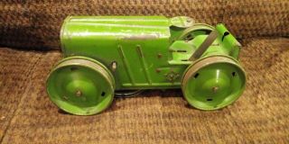 Rare 1930 ' S LOUIS MARX CO.  METAL WINDUP Green TOY TRACTOR 8 1/2 