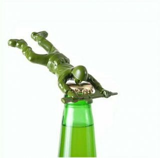Green Army Man Bottle Opener Metal Unique Gun Toy Household Product Present