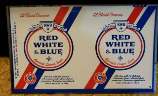 Red White Blue Lager Beer Pabst Breweries Milwaukee Wi Unrolled 12oz Beer Can