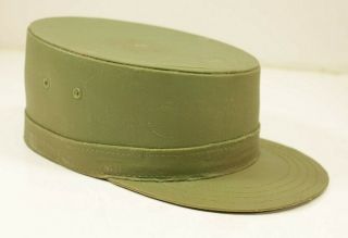 Vintage 1960’s Marx Toys Green Plastic Army Wwii Hat Kids Life Size