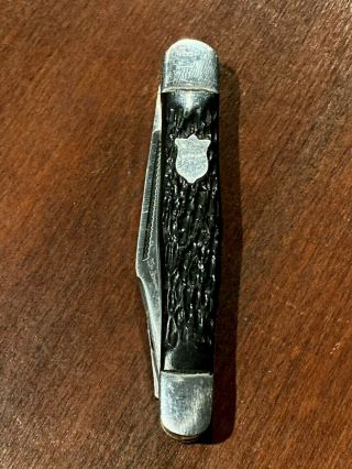 Black Pocket Knife - Vintage - 6 " Knife - 3 Blades