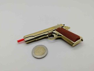 Marx Cap Gun Miniature Vintage Toy Colt.  45 Us Army M1911 Gold