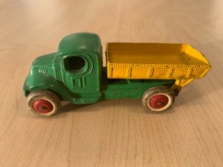 Vintage 30’s Arcade? Savoye? 4” Long Metal Dump Truck W/ Rubber Tires - Rare