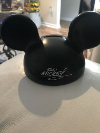 Vintage Mickey Mouse Hat Bank Black Rubber Ears Disney Disneyana 7 Inch