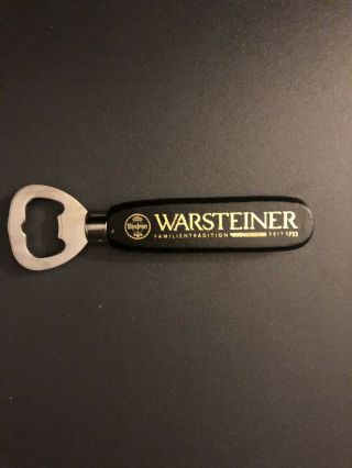 Warsteiner Metal And Wood Beer Bottle Opener With Logo On Both Sides