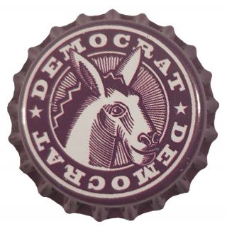 100 Democrat Home Brew Beer Bottle Crown Caps Purple Blue Donkey Decoration