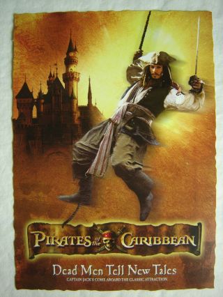 Disney Event Postcard Pirates Of The Caribbean Dead Men Tell Tales