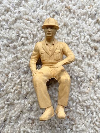 Marx Tractor Construction Vintage 5 " Hard Hat Rubber Driver Toy Figure