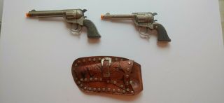 Vintage Roy Rogers Cap Guns With 1 Holster