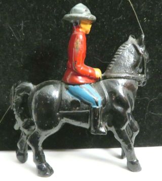 Grey Iron Lead Toy Soldier Royal Canadian Mounted Police G - 043