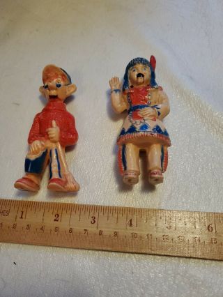 G - Dilly Dally And Indian Princess Figures - Vintage Howdy Doody