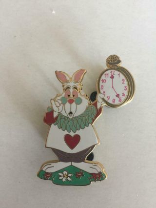 Disney Pin Alice In Wonderland White Rabbit Holding Pocket Watch 1 Pin Shown A1