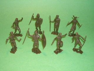 Mpc Recast Zulu Type 50 Figures African Native Warriors