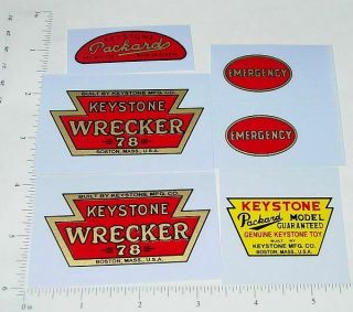 Keystone Packard Wrecker Tow Truck Stickers Set Ky - 003