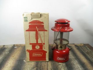 Rare Coleman Lantern 335 Red W / Box Dated 6 - 70