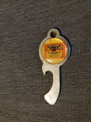 Vintage Budweiser Beer Bottle Opener Key Shape (key Chain)