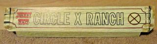 Vintage 1966 Johnny West Circle X Ranch By Marx Porch Sign Part 16.  75 " X 3 "