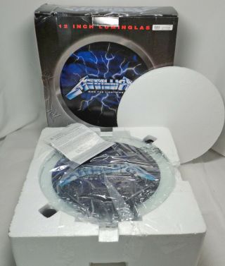 12 " Metallica Ride The Lightning Luminglas Plasma Touch & Sound Glass