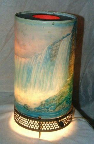 Vintage Econolite Niagara Falls Waterfall Motion Electric Lamp