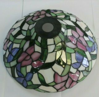 Dale Tiffany - 14 Inch Handmade Stained - Glass Floral Lampshade Shade