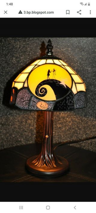 Tiffany Style Nightmare Before Christmas Lamp